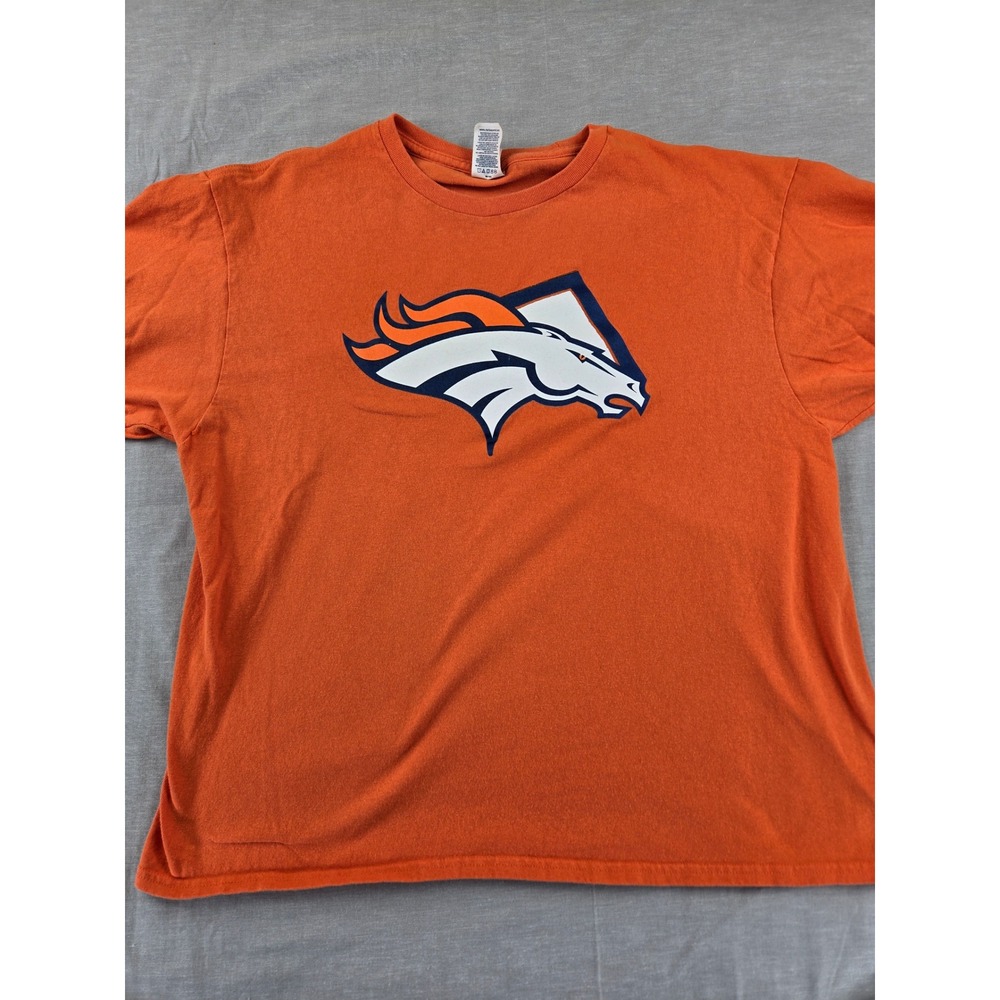 Denver Broncos NFL Orange Graphic T-Shirt Mens XL Delta Pro Weight GMC Promo